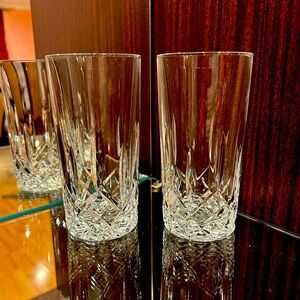 Crystal Highball Tall and Heavy Glasses Set of 2